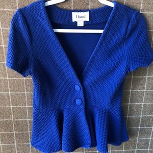 Peplum jacket by Ganni from Anthropologie